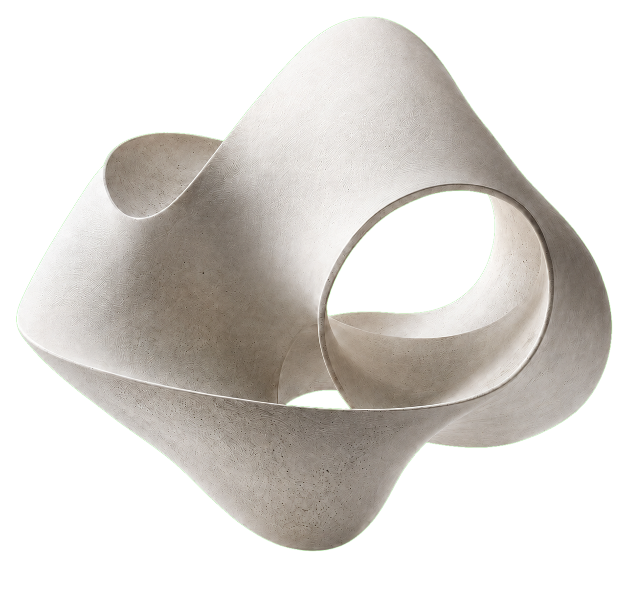 Abstract white sculpture
