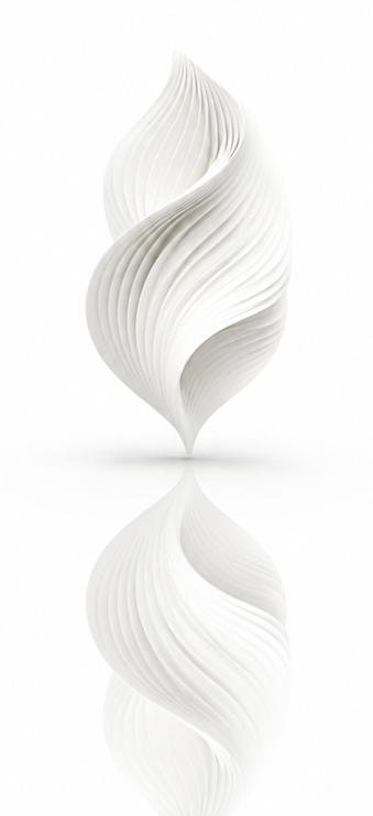 Abstract white sculpture